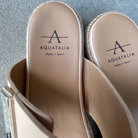 AQUATALIA MAE Women's Leather Espadrille Sandal 7 Casual Summer Resort New - Picture 7 of 10